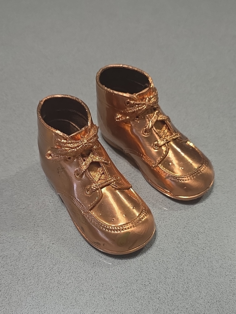 Children's Metallic Bronze Lace-Up Boots -